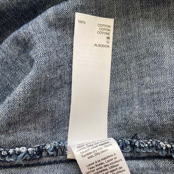 GAP Factory Denim Button Down Long Sleeve Shirt - Picture 10 of 11